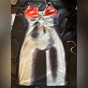 Bodycon Body Print Dress
